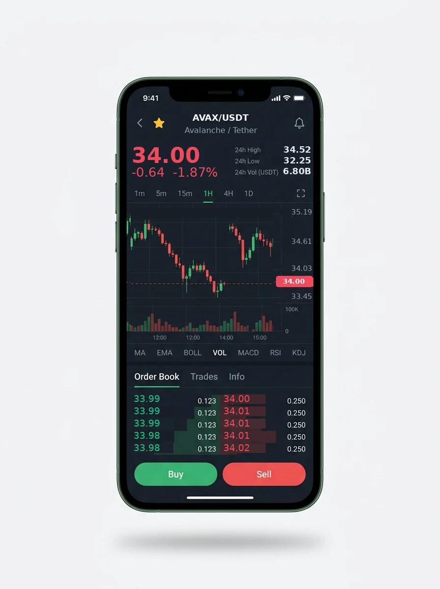 The same secured portfolio view on a phone screen